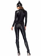 Catwoman, costume catsuit, front zipper